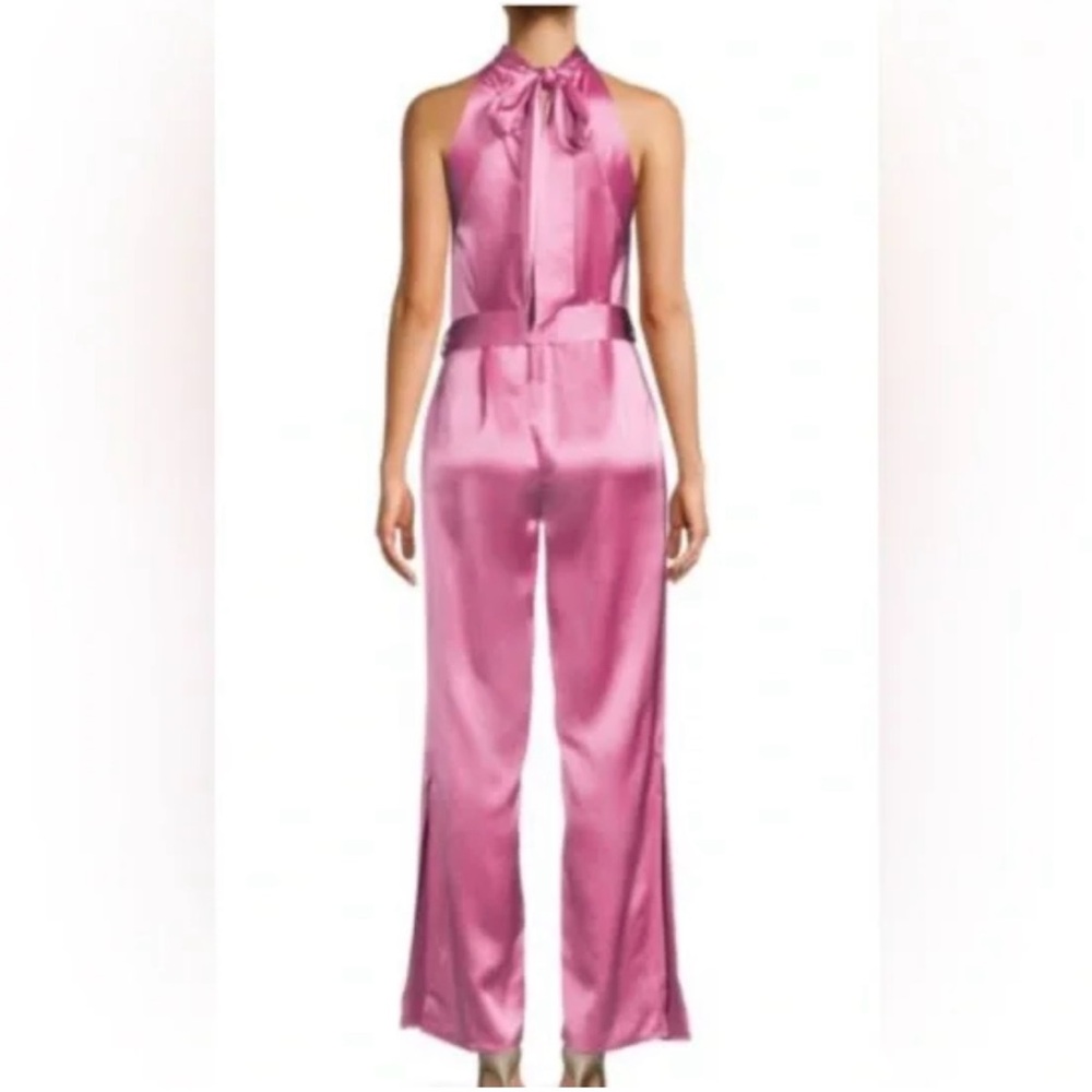 Something Navy silky haulter jumpsuit XS - Picture 3 of 4